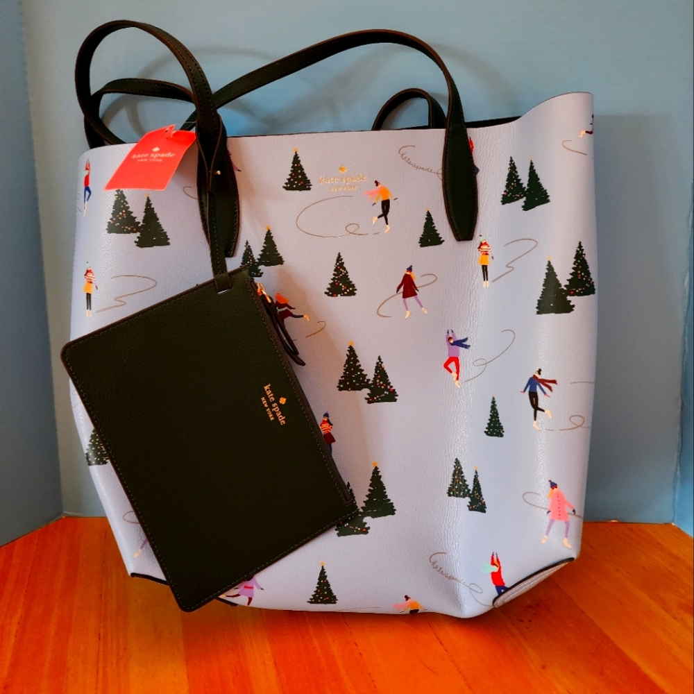 Kate Spade REVERSIBLE NEW WITH TAGS   Tote with Wristlet